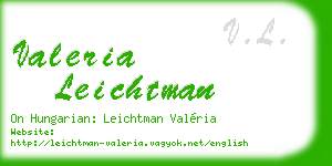 valeria leichtman business card